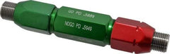 GF Gage - 5/8-18, Class 2B, Double End Plug Thread Go/No Go Gage - Steel, Size 6W Handle Included - Apex Tool & Supply
