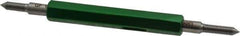 GF Gage - M3x0.50, Class 6H, Double End Plug Thread Go/No Go Gage - Hardened Tool Steel, Size 00 Handle Included - Apex Tool & Supply