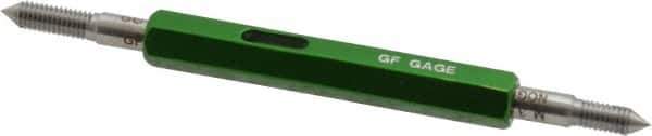 GF Gage - M3.5x0.60, Class 6H, Double End Plug Thread Go/No Go Gage - Hardened Tool Steel, Size 00 Handle Included - Apex Tool & Supply