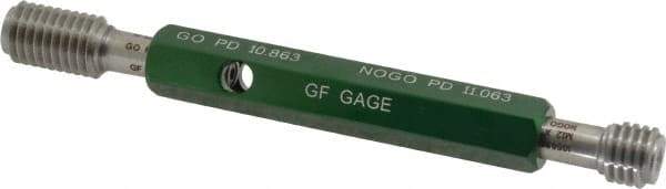 GF Gage - M12x1.75, Class 6H, Double End Plug Thread Go/No Go Gage - Hardened Tool Steel, Size 2 Handle Included - Apex Tool & Supply