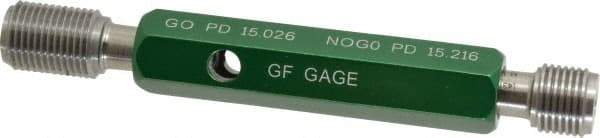 GF Gage - M16x1.50, Class 6H, Double End Plug Thread Go/No Go Gage - Hardened Tool Steel, Size 3 Handle Included - Apex Tool & Supply