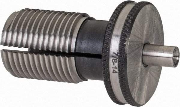 GF Gage - 7/8-14 UNF, 1/2 Inch Thread, Tapped Hole Location Gage - 1-1/8 Inch Head Diameter - Apex Tool & Supply