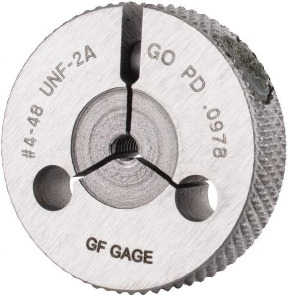 GF Gage - 4-48 Go Single Ring Thread Gage - Class 2A - Apex Tool & Supply