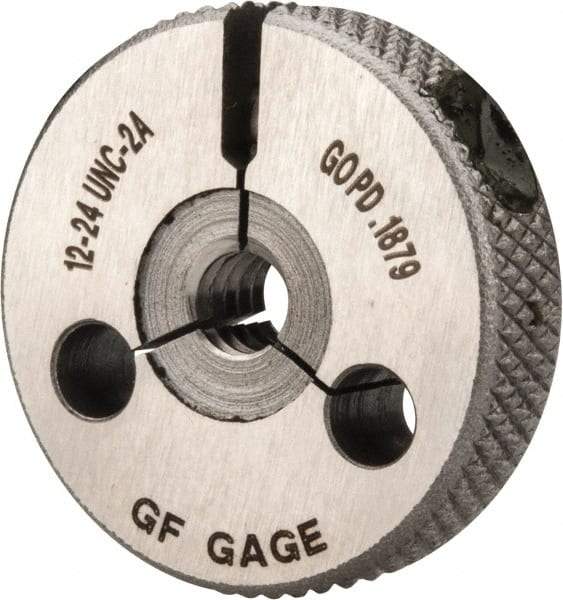 GF Gage - 12-24 Go Single Ring Thread Gage - Class 2A - Apex Tool & Supply
