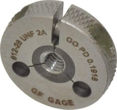 GF Gage - 12-28 Go Single Ring Thread Gage - Class 2A - Apex Tool & Supply
