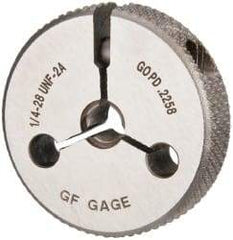 GF Gage - 1/4-28 Go Single Ring Thread Gage - Class 2A - Apex Tool & Supply