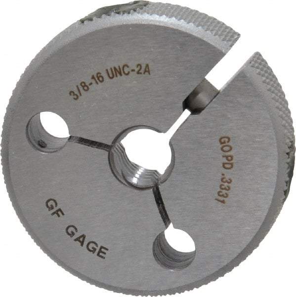 GF Gage - 3/8-16 Go Single Ring Thread Gage - Class 2A - Apex Tool & Supply