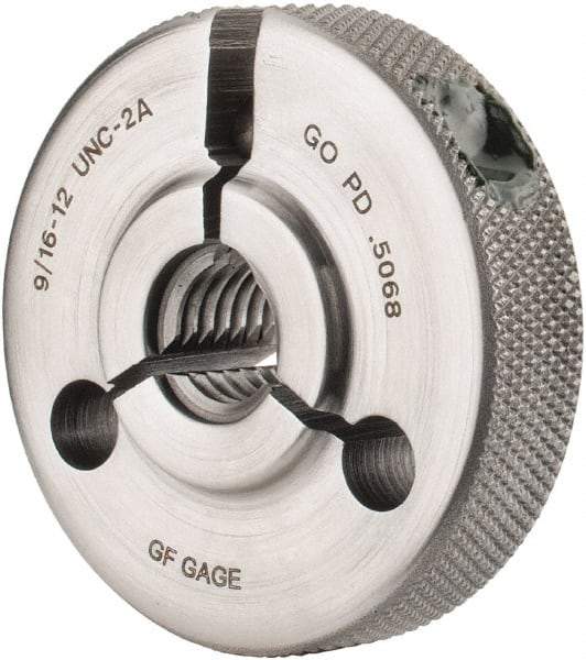 GF Gage - 9/16-12 Go Single Ring Thread Gage - Class 2A - Apex Tool & Supply