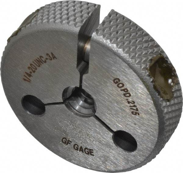 GF Gage - 1/4-20 Go Single Ring Thread Gage - Class 3A - Apex Tool & Supply