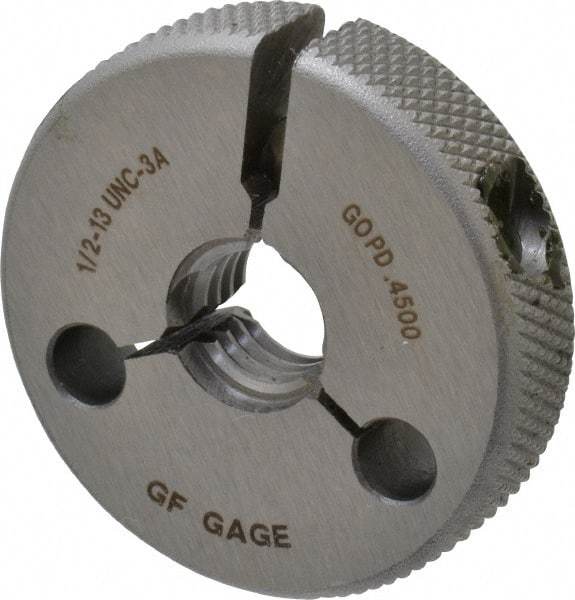 GF Gage - 1/2-13 Go Single Ring Thread Gage - Class 3A - Apex Tool & Supply