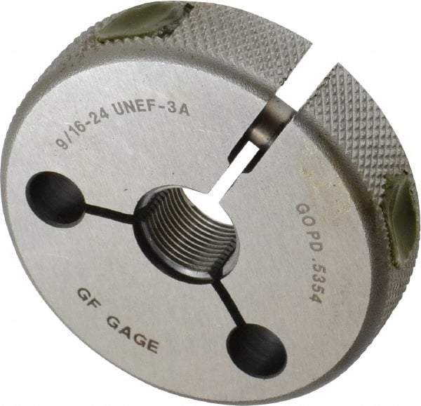 GF Gage - 9/16-24 Go Single Ring Thread Gage - Class 3A - Apex Tool & Supply