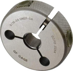 GF Gage - 9/16-24 Go Single Ring Thread Gage - Class 3A - Apex Tool & Supply