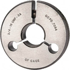 GF Gage - 3/4-16 Go Single Ring Thread Gage - Class 3A - Apex Tool & Supply