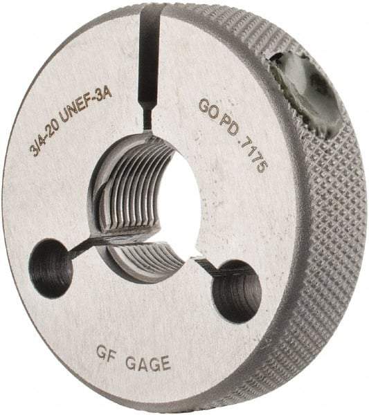 GF Gage - 3/4-20 Go Single Ring Thread Gage - Class 3A - Apex Tool & Supply