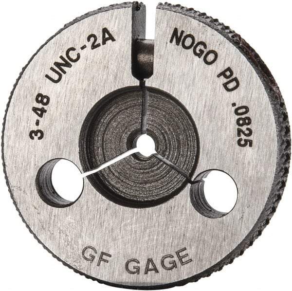 GF Gage - 3-48 No Go Single Ring Thread Gage - Class 2A - Apex Tool & Supply