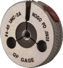 GF Gage - 4-40 No Go Single Ring Thread Gage - Class 2A - Apex Tool & Supply