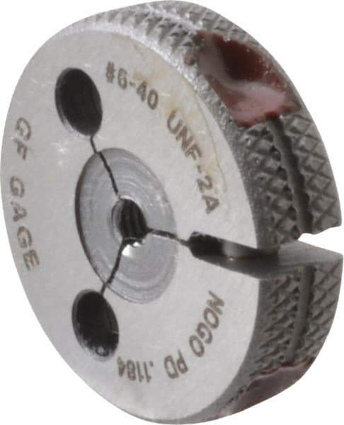 GF Gage - 6-40 No Go Single Ring Thread Gage - Class 2A - Apex Tool & Supply