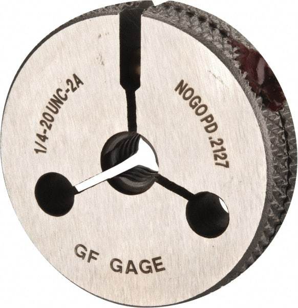 GF Gage - 1/4-20 No Go Single Ring Thread Gage - Class 2A - Apex Tool & Supply