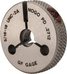 GF Gage - 5/16-18 No Go Single Ring Thread Gage - Class 2A - Apex Tool & Supply