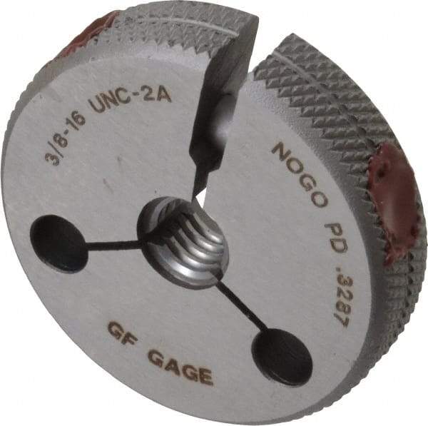 GF Gage - 3/8-16 No Go Single Ring Thread Gage - Class 2A - Apex Tool & Supply