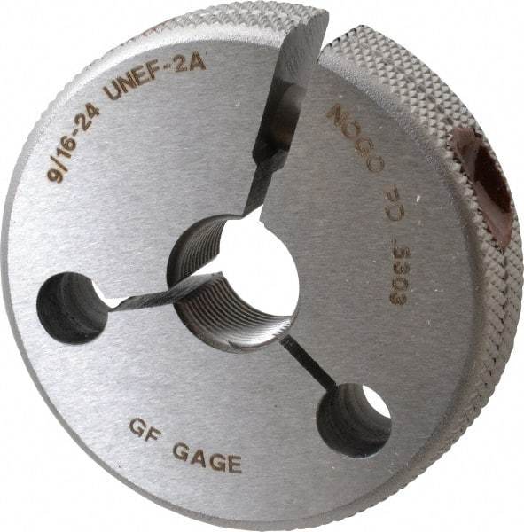 GF Gage - 9/16-24 No Go Single Ring Thread Gage - Class 2A - Apex Tool & Supply