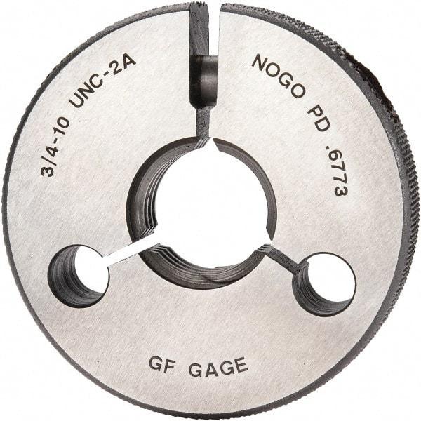 GF Gage - 3/4-10 No Go Single Ring Thread Gage - Class 2A - Apex Tool & Supply
