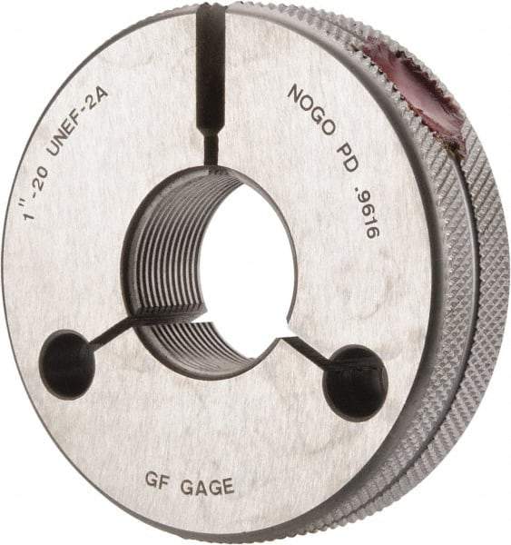 GF Gage - 1-20 No Go Single Ring Thread Gage - Class 2A - Apex Tool & Supply
