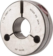 GF Gage - 1-20 No Go Single Ring Thread Gage - Class 2A - Apex Tool & Supply