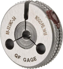 GF Gage - 8-32 No Go Single Ring Thread Gage - Class 3A - Apex Tool & Supply