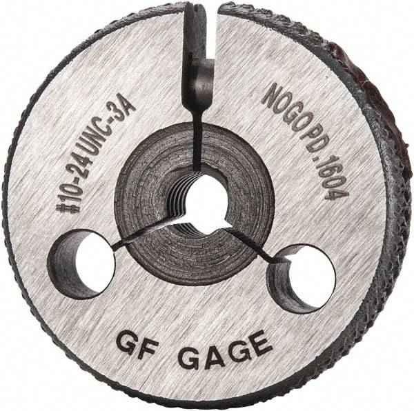 GF Gage - 10-24 No Go Single Ring Thread Gage - Class 3A - Apex Tool & Supply