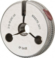 GF Gage - 3/8-16 No Go Single Ring Thread Gage - Class 3A - Apex Tool & Supply