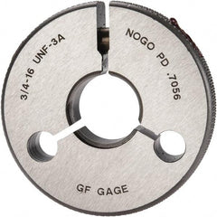GF Gage - 3/4-16 No Go Single Ring Thread Gage - Class 3A - Apex Tool & Supply