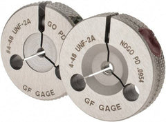 GF Gage - 4-48 Go/No Go Double Ring Thread Gage - Class 2A - Apex Tool & Supply