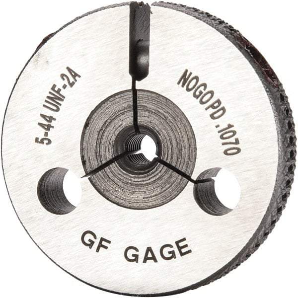 GF Gage - 5-44 Go/No Go Double Ring Thread Gage - Class 2A - Apex Tool & Supply