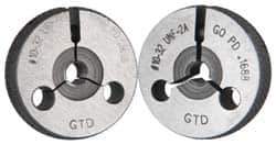 GF Gage - 10-32 Go/No Go Double Ring Thread Gage - Class 2A - Apex Tool & Supply