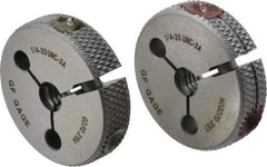 GF Gage - 1/4-20 Go/No Go Double Ring Thread Gage - Class 2A - Apex Tool & Supply