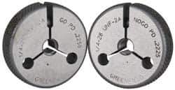 GF Gage - 1/4-28 Go/No Go Double Ring Thread Gage - Class 2A - Apex Tool & Supply