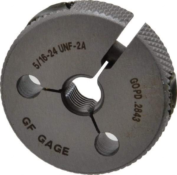 GF Gage - 5/16-24 Go/No Go Double Ring Thread Gage - Class 2A - Apex Tool & Supply