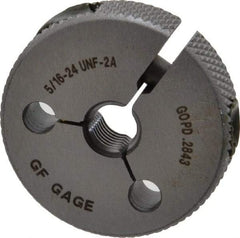 GF Gage - 5/16-24 Go/No Go Double Ring Thread Gage - Class 2A - Apex Tool & Supply