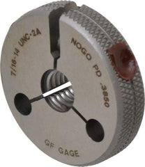 GF Gage - 7/16-14 Go/No Go Double Ring Thread Gage - Class 2A - Apex Tool & Supply