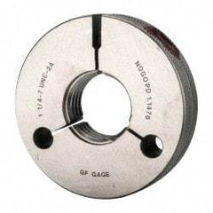 GF Gage - 1-1/4 - 7 Go/No Go Double Ring Thread Gage - Class 2A - Apex Tool & Supply