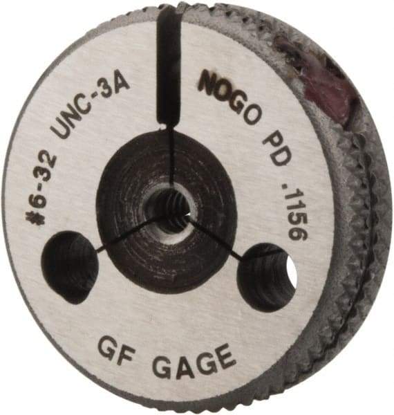GF Gage - 6-32 Go/No Go Double Ring Thread Gage - Class 3A - Apex Tool & Supply