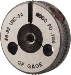 GF Gage - 6-32 Go/No Go Double Ring Thread Gage - Class 3A - Apex Tool & Supply