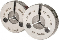 GF Gage - 6-40 Go/No Go Double Ring Thread Gage - Class 3A - Apex Tool & Supply