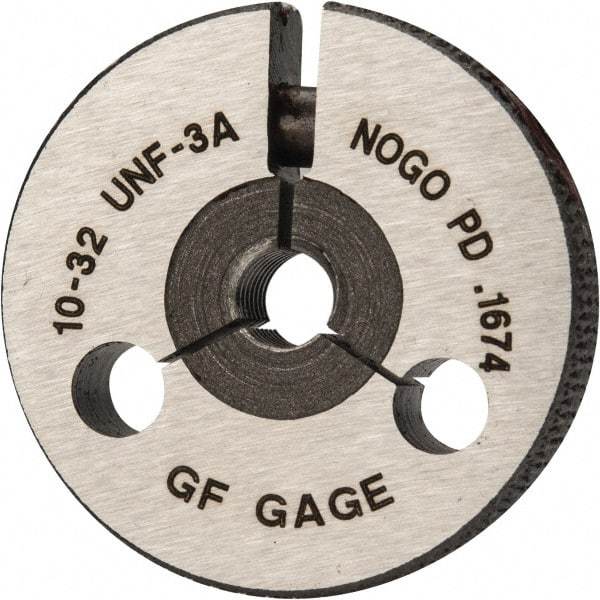 GF Gage - 10-32 Go/No Go Double Ring Thread Gage - Class 3A - Apex Tool & Supply