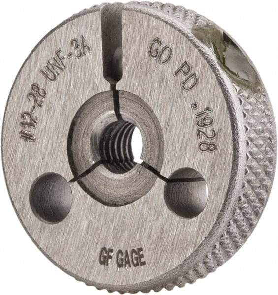 GF Gage - 12-28 Go/No Go Double Ring Thread Gage - Class 3A - Apex Tool & Supply