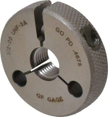 GF Gage - 1/2-20 Go/No Go Double Ring Thread Gage - Class 3A - Apex Tool & Supply