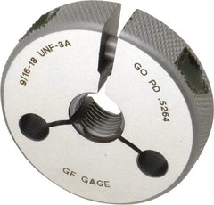 GF Gage - 9/16-18 Go/No Go Double Ring Thread Gage - Class 3A - Apex Tool & Supply
