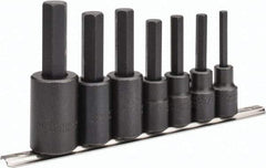 Proto - 7 Piece 1/2" Drive Inch Impact Hex Bit Socket Set - 1/4 to 5/8" Hex - Apex Tool & Supply