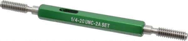 GF Gage - 1/4-20 Go/No Go Truncated Taperlock Thread Setting Plug Gage - Class 2A, Size 1 Handle, Steel - Apex Tool & Supply